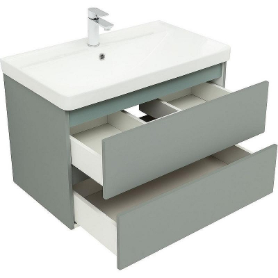 Тумба под раковину Aquanet Вега 2.0 80 337961 подвесная Мисти грин