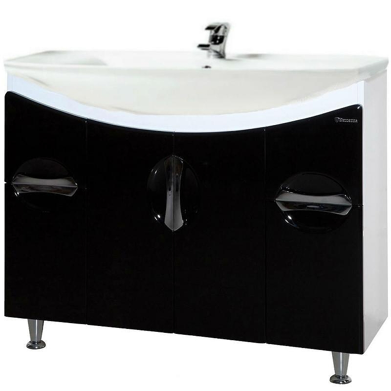 Тумба под раковину Bellezza Лагуна 105 4632118000045 Черная, купить, цена, заказать, магазин, доставка, скидка, промокод, купить, цена, заказать, магазин, доставка, скидка, промокод