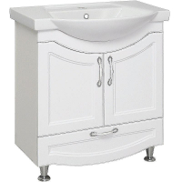 Тумба под раковину Runo Неаполь 75 00-00001034 Белая, купить, цена, заказать, магазин, доставка, скидка, промокод, купить, цена, заказать, магазин, доставка, скидка, промокод