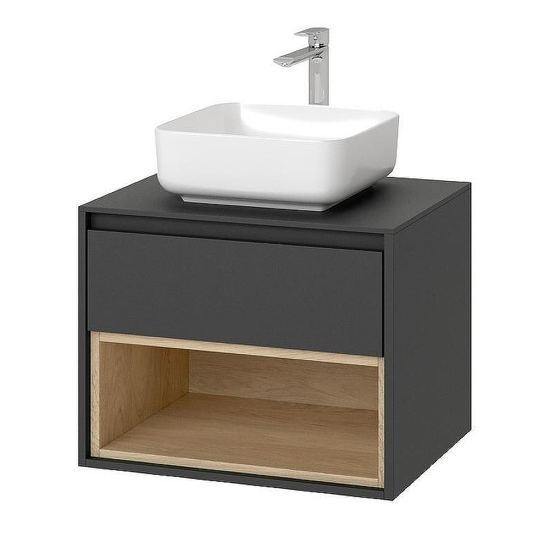 Тумба под раковину Excellent Tuto 60 MLEX.0102.600.GRBL подвесная Серый Дуб, купить, цена, заказать, магазин, доставка, скидка, промокод, купить, цена, заказать, магазин, доставка, скидка, промокод