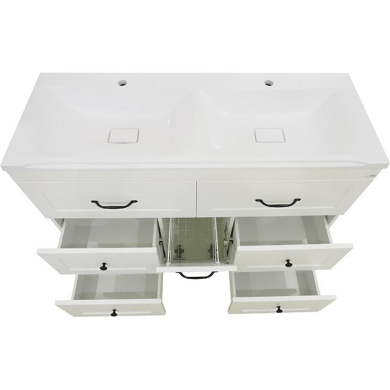 Тумба с раковиной Misty Дуэт 120 УТ000008551 с бельевой корзиной Белая матовая, купить, цена, заказать, магазин, доставка, скидка, промокод, купить, цена, заказать, магазин, доставка, скидка, промокод