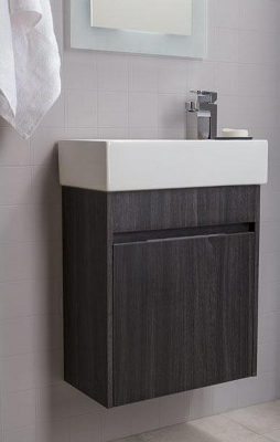 Тумба с раковиной Aquanet Лидс 50 213042 подвесная Эвкалипт мистери
