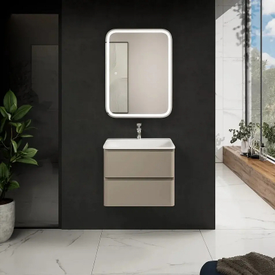 Тумба под раковину AQUAme S4 60 AQM900460BG подвесная цвет Бежевый