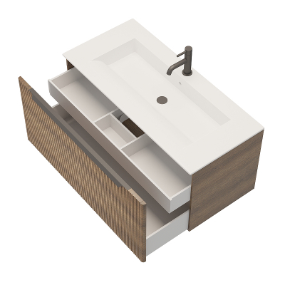 Тумба под раковину Creto Luna 100 17-WD100 подвесная цвет Wood