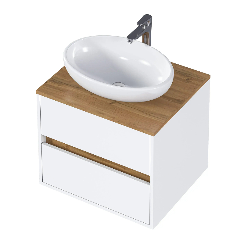 Тумба под раковину 1MarKa Veil 60 Ц0000035552 подвесная цвет Белая аляска Дуб вотан, купить, цена, заказать, магазин, доставка, скидка, промокод, купить, цена, заказать, магазин, доставка, скидка, промокод