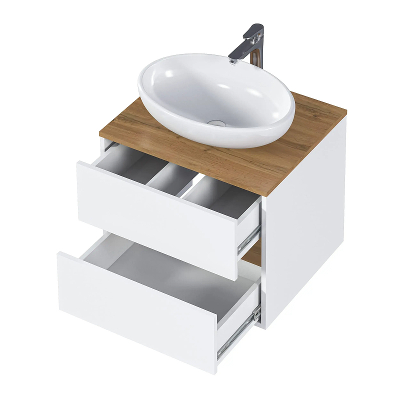 Тумба под раковину 1MarKa Veil 60 Ц0000035552 подвесная цвет Белая аляска Дуб вотан, купить, цена, заказать, магазин, доставка, скидка, промокод, купить, цена, заказать, магазин, доставка, скидка, промокод