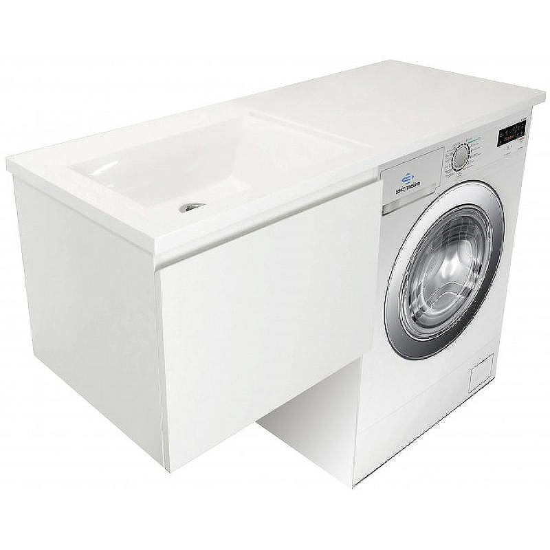 Тумба с раковиной Эстет Dallas Luxe 100 L ФР-00002321 подвесная Белая, купить, цена, заказать, магазин, доставка, скидка, промокод, купить, цена, заказать, магазин, доставка, скидка, промокод