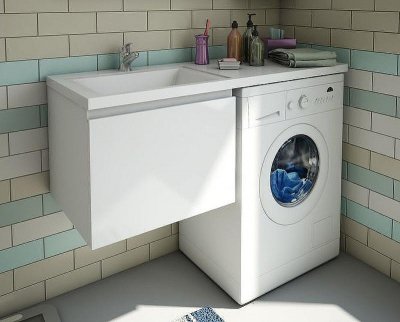 Тумба с раковиной Эстет Dallas Luxe 100 L ФР-00002321 подвесная Белая