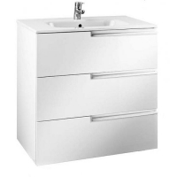 Тумба под раковину Roca Victoria Nord Ice Edition 60 ZRU9302834 подвесная 3 ящика Белый глянец, купить, цена, заказать, магазин, доставка, скидка, промокод, купить, цена, заказать, магазин, доставка, скидка, промокод