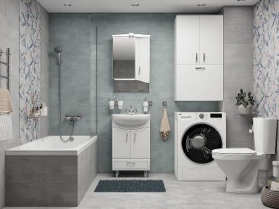 Подвесной шкаф DIWO Суздаль 60 СО-Су08060-01П1Я c бельевой корзиной Белый