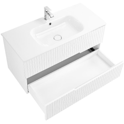 Тумба под раковину Cezares Duet 100 DUET-1000-2C-SO-BL подвесная Bianco Lucido