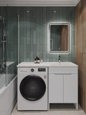 Тумба с раковиной Orange Kandy 120 R OPKD-120TUW+RAR Белый глянец