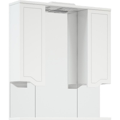 Зеркало со шкафом Corozo Мирра 75/С SD-00001516 с подсветкой Белое с механическим выключателем