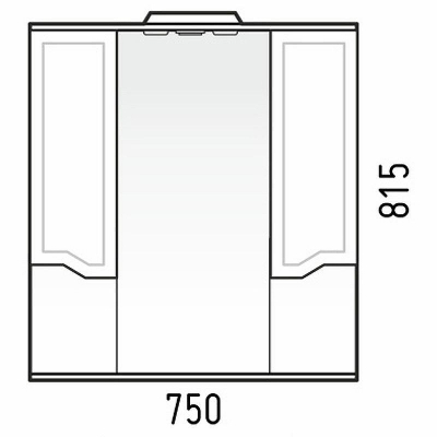 Зеркало со шкафом Corozo Мирра 75/С SD-00001516 с подсветкой Белое с механическим выключателем