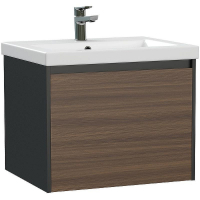 Тумба под раковину Cersanit Grande 60 64759 подвесная Черная Орех, купить, цена, заказать, магазин, доставка, скидка, промокод, купить, цена, заказать, магазин, доставка, скидка, промокод