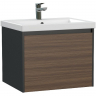 Тумба под раковину Cersanit Grande 60 64759 подвесная Черная Орех, купить, цена, заказать, магазин, доставка, скидка, промокод, купить, цена, заказать, магазин, доставка, скидка, промокод