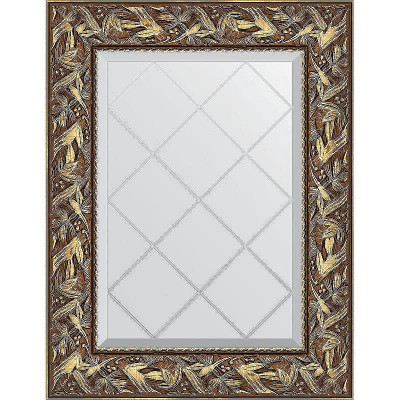Зеркало Evoform Exclusive-G 76х59 BY 4027 с гравировкой в багетной раме - Византия золото 99