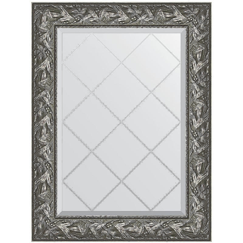 Зеркало Evoform Exclusive-G 91х69 BY 4114 с гравировкой в багетной раме - Византия серебро 99, купить, цена, заказать, магазин, доставка, скидка, промокод, купить, цена, заказать, магазин, доставка, скидка, промокод
