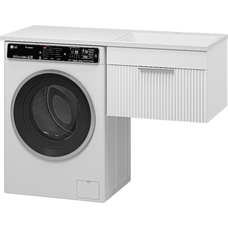 Тумба с раковиной Brevita Enfida 120 R УТ000016095 подвесная Белая матовая, купить, цена, заказать, магазин, доставка, скидка, промокод, купить, цена, заказать, магазин, доставка, скидка, промокод