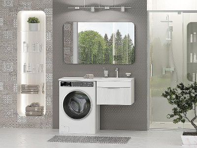 Тумба с раковиной Brevita Enfida 120 R УТ000016095 подвесная Белая матовая