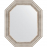 Зеркало Evoform Octagon 61x76 BY 7166 в багетной раме - Римское серебро 88, купить, цена, заказать, магазин, доставка, скидка, промокод, купить, цена, заказать, магазин, доставка, скидка, промокод