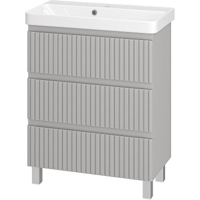 Тумба с раковиной Brevita Victory 70 УТ000023621 Серый шелк