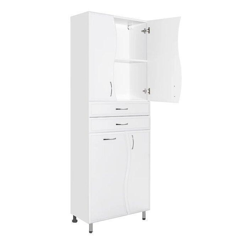 Шкаф пенал Style Line Волна 70 ЛС-000010050 Белый, купить, цена, заказать, магазин, доставка, скидка, промокод, купить, цена, заказать, магазин, доставка, скидка, промокод