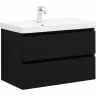 Тумба под раковину Aquanet Вега 2.0 80 337955 подвесная Черная матовая, купить, цена, заказать, магазин, доставка, скидка, промокод, купить, цена, заказать, магазин, доставка, скидка, промокод