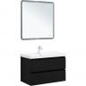 Тумба под раковину Aquanet Вега 2.0 80 337955 подвесная Черная матовая, купить, цена, заказать, магазин, доставка, скидка, промокод, купить, цена, заказать, магазин, доставка, скидка, промокод