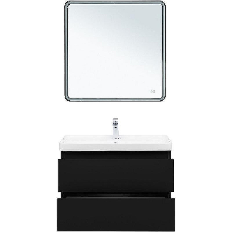 Тумба под раковину Aquanet Вега 2.0 80 337955 подвесная Черная матовая, купить, цена, заказать, магазин, доставка, скидка, промокод, купить, цена, заказать, магазин, доставка, скидка, промокод