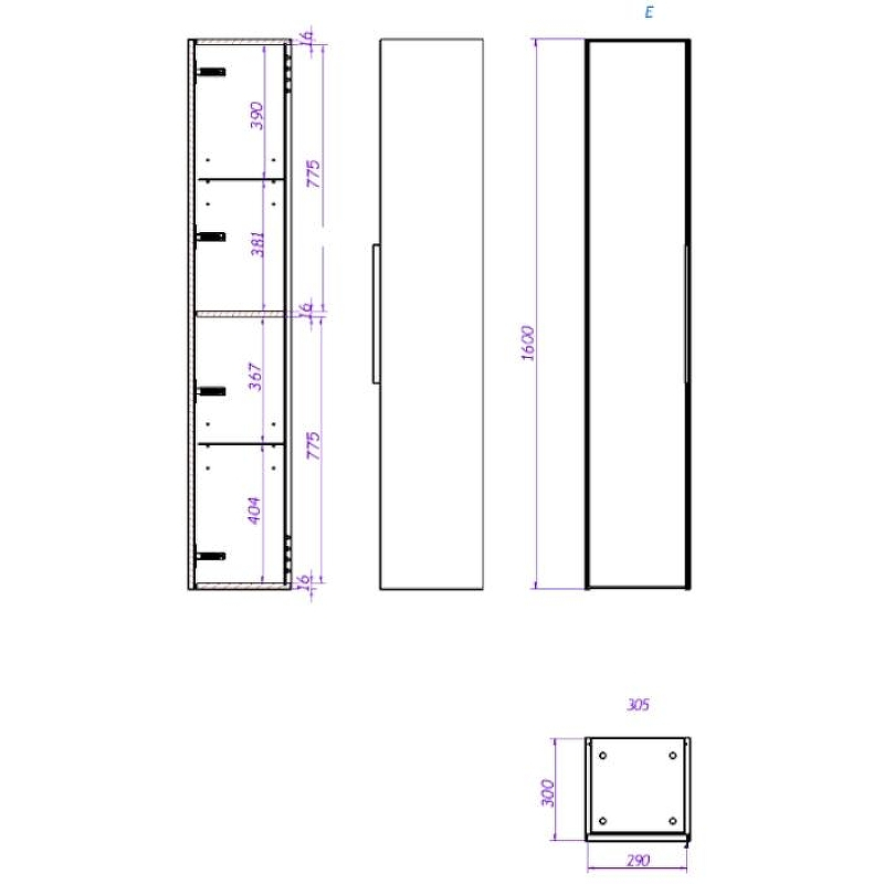 Шкаф пенал La Fenice Simpla 30 FNC-05-SIM-C-30 подвесной Бежевый матовый, купить, цена, заказать, магазин, доставка, скидка, промокод, купить, цена, заказать, магазин, доставка, скидка, промокод