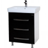 Тумба под раковину Bellezza Рокко 50 4633706660047 Черная Белая, купить, цена, заказать, магазин, доставка, скидка, промокод, купить, цена, заказать, магазин, доставка, скидка, промокод