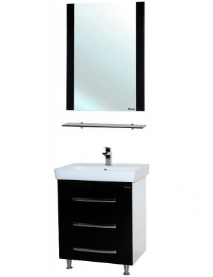 Тумба под раковину Bellezza Рокко 50 4633706660047 Черная Белая