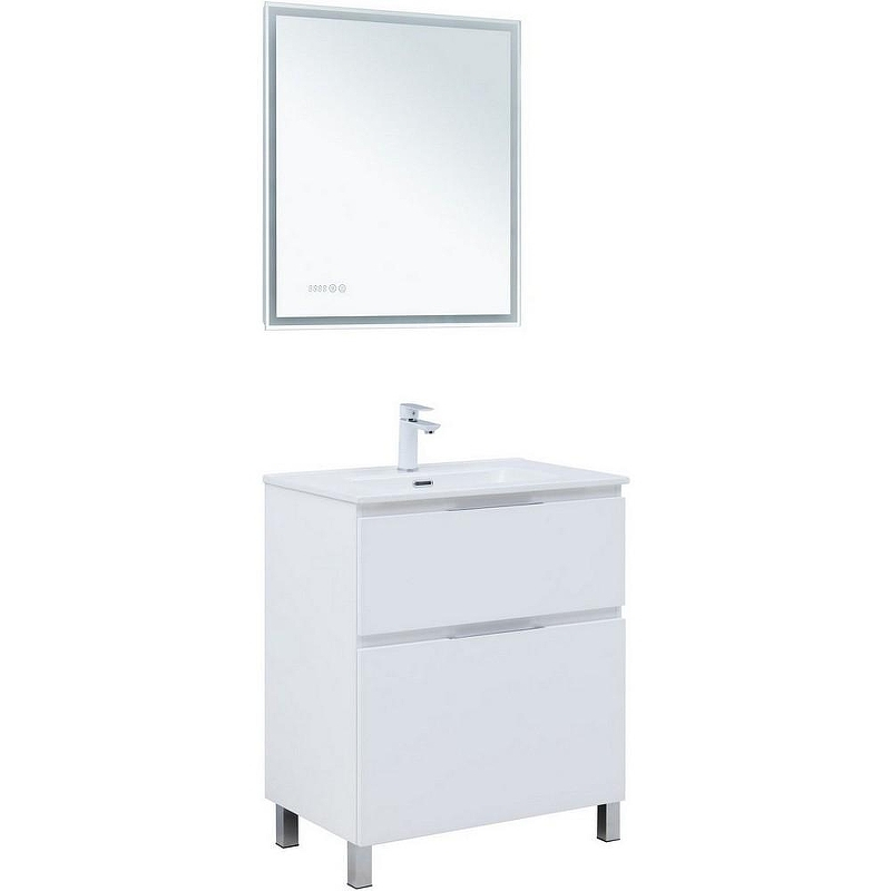 Тумба под раковину Aquanet Алвита New 70 344133 Белая матовая, купить, цена, заказать, магазин, доставка, скидка, промокод, купить, цена, заказать, магазин, доставка, скидка, промокод