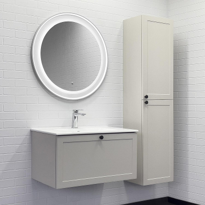 Зеркало Comforty Ереван 70 00-00014142 с подсветкой Белое матовое с бесконтактным выключателем