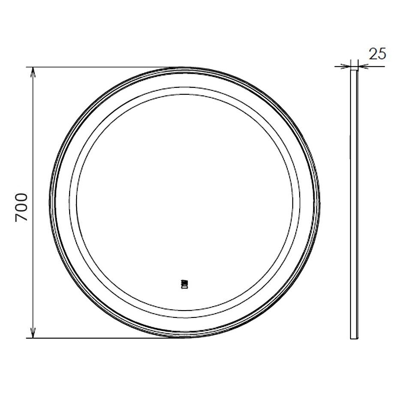 Зеркало Comforty Ереван 70 00-00014142 с подсветкой Белое матовое с бесконтактным выключателем, купить, цена, заказать, магазин, доставка, скидка, промокод, купить, цена, заказать, магазин, доставка, скидка, промокод