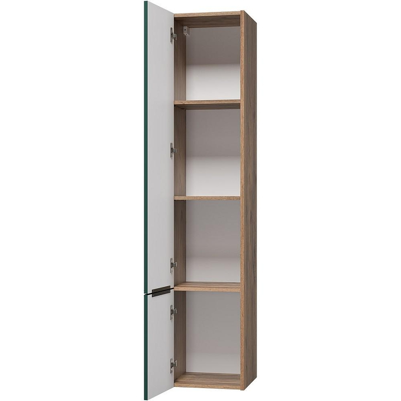 Шкаф пенал Brevita Greenwood 35 L GRE-05035-08Л подвесной Зеленый матовый Дуб Галифакс олово, купить, цена, заказать, магазин, доставка, скидка, промокод, купить, цена, заказать, магазин, доставка, скидка, промокод