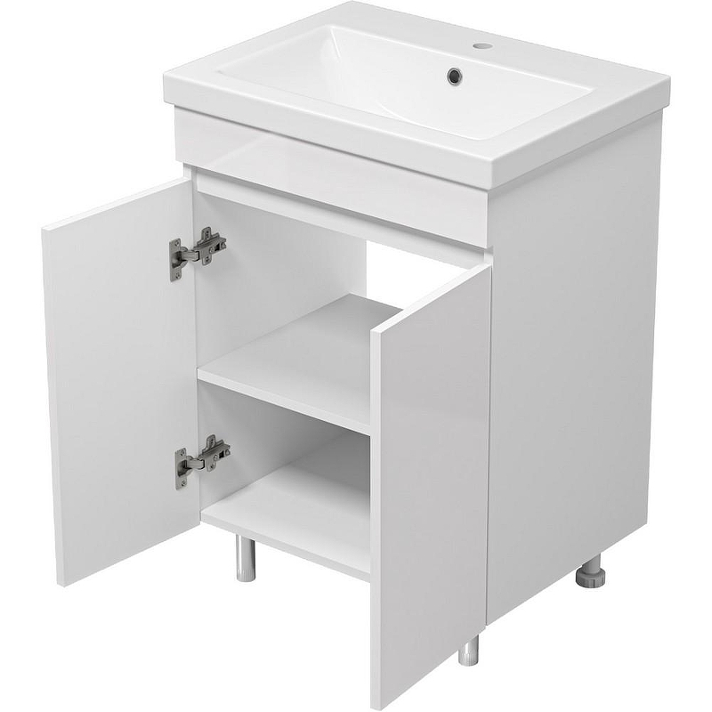 Тумба с раковиной Misty Енисей 60 УТ000009442 Белая, купить, цена, заказать, магазин, доставка, скидка, промокод, купить, цена, заказать, магазин, доставка, скидка, промокод