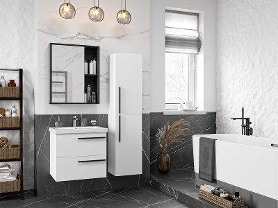 Тумба с раковиной Misty Ненси 60 УТ000015318 подвесная Белая матовая