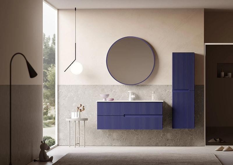 Тумба с раковиной Orka Moonlight 120 5001504 подвесная цвет Синий матовый, купить, цена, заказать, магазин, доставка, скидка, промокод, купить, цена, заказать, магазин, доставка, скидка, промокод