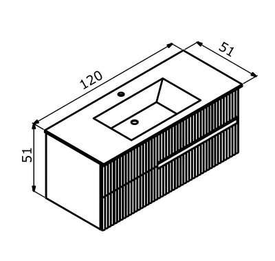 Тумба с раковиной Orka Moonlight 120 5001504 подвесная цвет Синий матовый