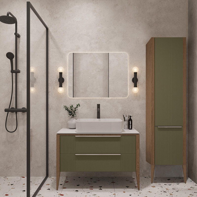 Шкаф пенал ЗОВ Валенсия 45 PVZ цвет Зеленый тростник, купить, цена, заказать, магазин, доставка, скидка, промокод, купить, цена, заказать, магазин, доставка, скидка, промокод