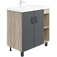 Тумба под раковину Onika Тимбер 80.10 108046 Серый матовый Дуб сонома, купить, цена, заказать, магазин, доставка, скидка, промокод, купить, цена, заказать, магазин, доставка, скидка, промокод