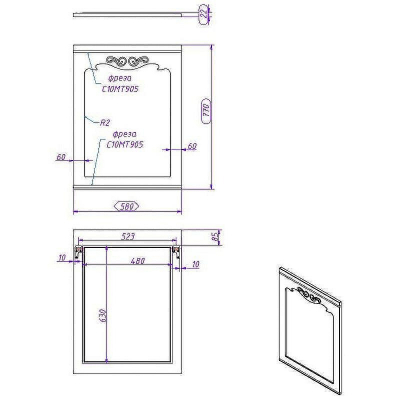 Зеркало Creto Viva 60 13-60W White