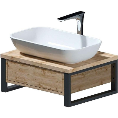 Тумба под раковину 1MarKa Grunge Loft 60П Ц0000001580 подвесная Дуб вотан