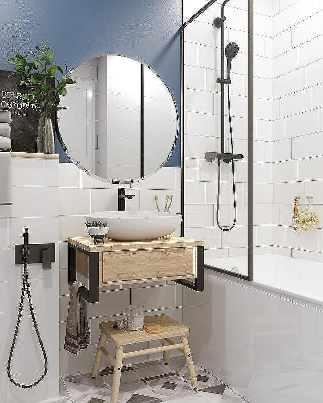 Тумба под раковину 1MarKa Grunge Loft 60П Ц0000001580 подвесная Дуб вотан, купить, цена, заказать, магазин, доставка, скидка, промокод, купить, цена, заказать, магазин, доставка, скидка, промокод