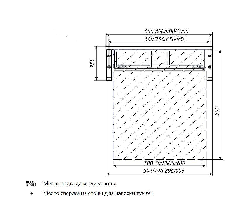 Тумба под раковину 1MarKa Grunge Loft 60П Ц0000001580 подвесная Дуб вотан, купить, цена, заказать, магазин, доставка, скидка, промокод, купить, цена, заказать, магазин, доставка, скидка, промокод