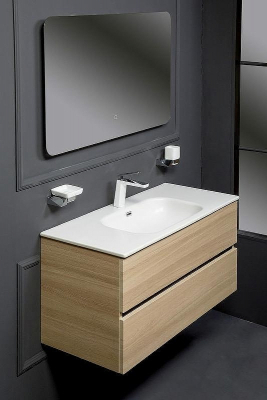 Тумба под раковину Boheme Armadi Art Vallessi 100 837-100-L подвесная Light Oak