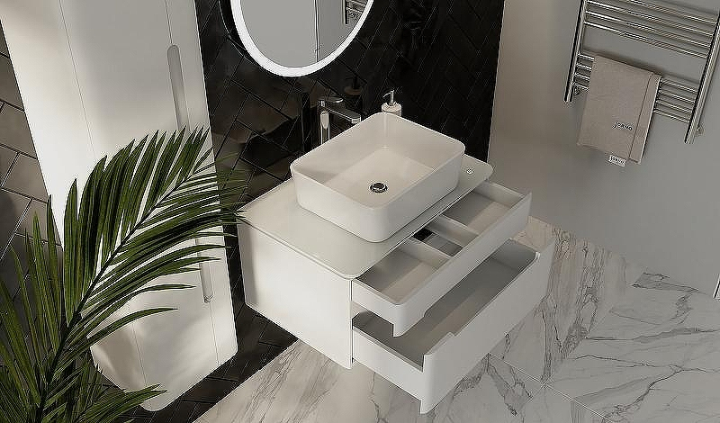 Тумба под раковину Jorno Shine 75 Shi.01.75/P/W подвесная Белая, купить, цена, заказать, магазин, доставка, скидка, промокод, купить, цена, заказать, магазин, доставка, скидка, промокод