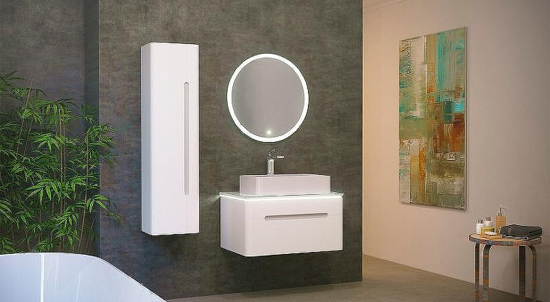 Тумба под раковину Jorno Shine 75 Shi.01.75/P/W подвесная Белая, купить, цена, заказать, магазин, доставка, скидка, промокод, купить, цена, заказать, магазин, доставка, скидка, промокод